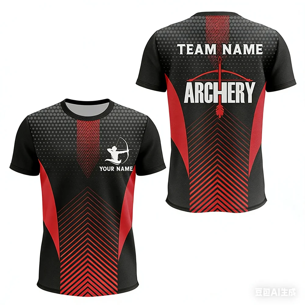 3D Custom Name Print Archery Sports Men's T-shirts Personalized Archery Club Team Member T Shirt Fashion Loose Short Sleeve Tops