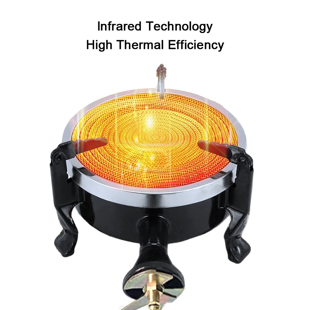 Rapid Heating Infrared Stove 2900 W Energy-Saving Camping Gas Stove Stainless Steel Infrared Efficient Cooking Burner