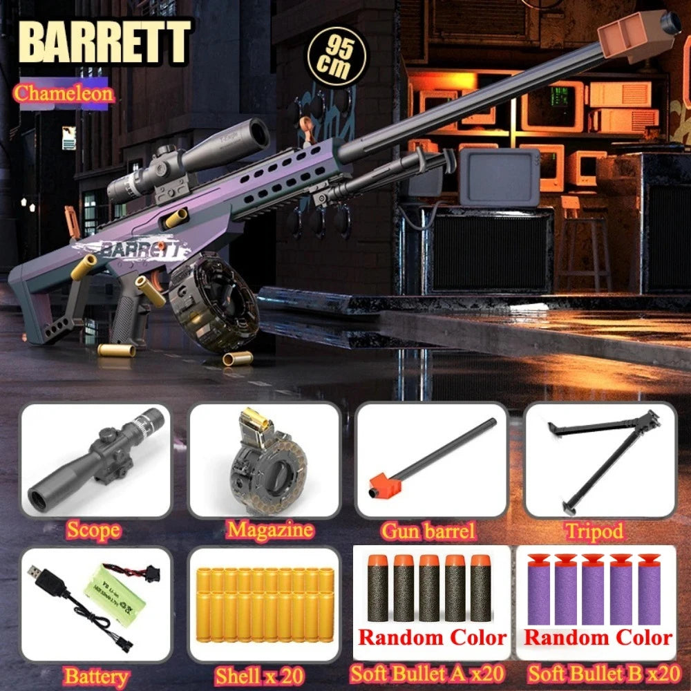 98K Upper Pressure Shell Ejection Soft Bullet Gun Can Fire Sniper Rifle Outdoor Battle Model Toy Manually Loaded