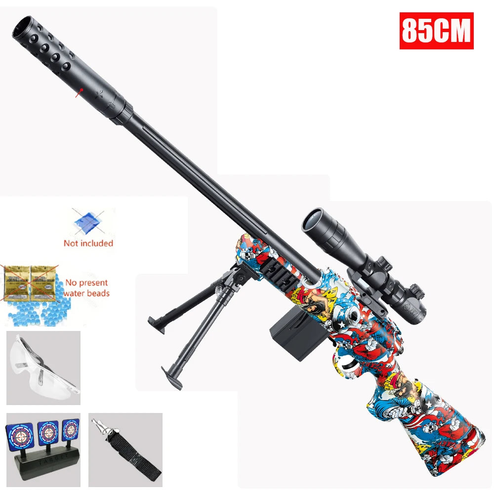 New Awm&M24 Manual Toy Gun Fires 7-8mm Gel Balls, Safe Outdoor Toy for Boys, New Year Gift
