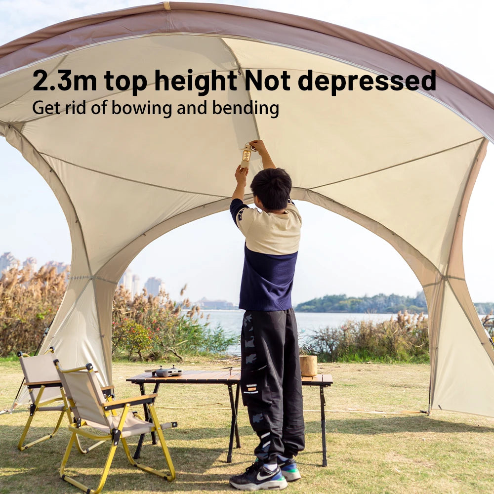 Sonuto Extra Large Dome Canopy Tent Pop-up Camping Gazebo with Mosquito Net Waterproof Sun Protection Pavilion for Outdoor Party