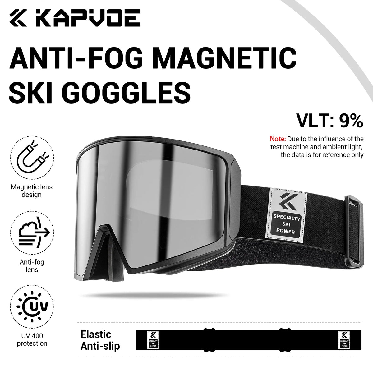 Kapvoe Winter Photochromic Ski Goggle Snow Anti-Fog Sunglasses Snowboard Mask for Men Women Eyewear UV400 Glasses Snowmobile