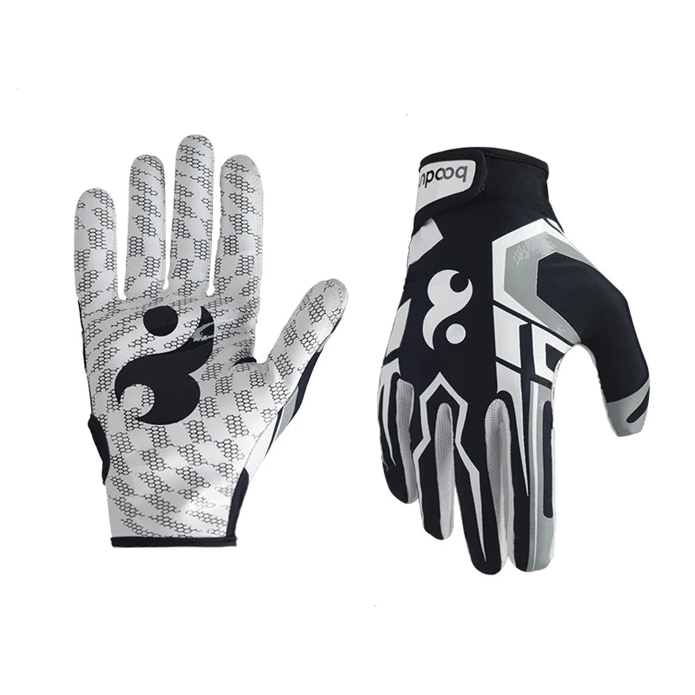 Football Gloves with Padding: Receiving Gloves with Adhesive Padding for Indoor Football, Rugby, and Baseball Hitting Glove 1071