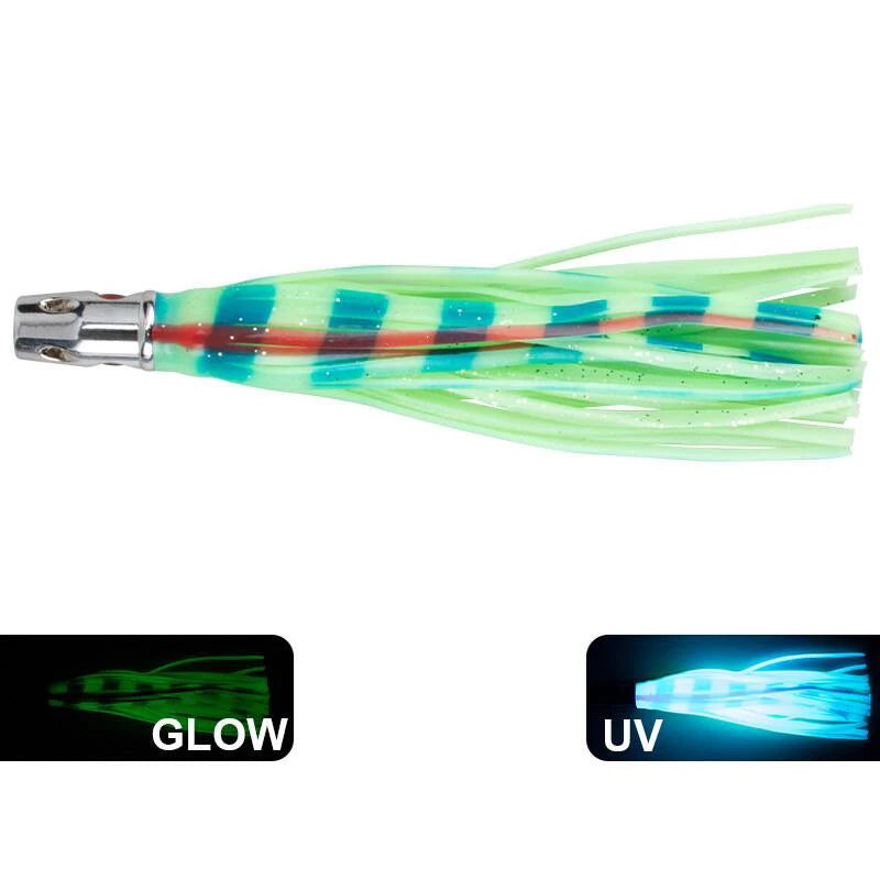 1PC Copper Head Octopus 55g/6.5inch Squid Skirt Bait Big Game Drag Fishing Marlin Tuna Trolling Lure Seawater Fishing Lure