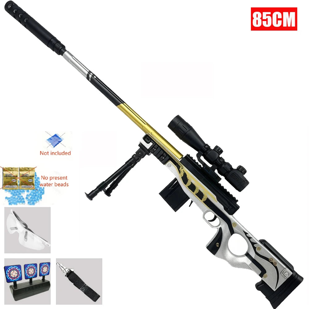 New Awm&M24 Manual Toy Gun Fires 7-8mm Gel Balls, Safe Outdoor Toy for Boys, New Year Gift