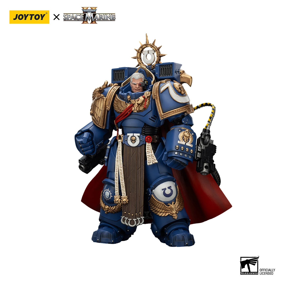 JOYTOY Warhammer 40k 1/18 Action Figures Ultramarines Marneus Calgar, Chapter Master with MKX Gravis Armour and Gauntlets