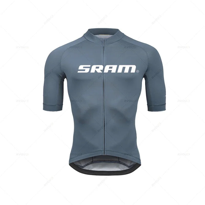 2024 Sram Pro Cycling Jersey Sets Men Bib Shorts Bicycle Short Sleeve Bicicleta Clothing Bike Maillot Ciclismo Hombre Black Sets