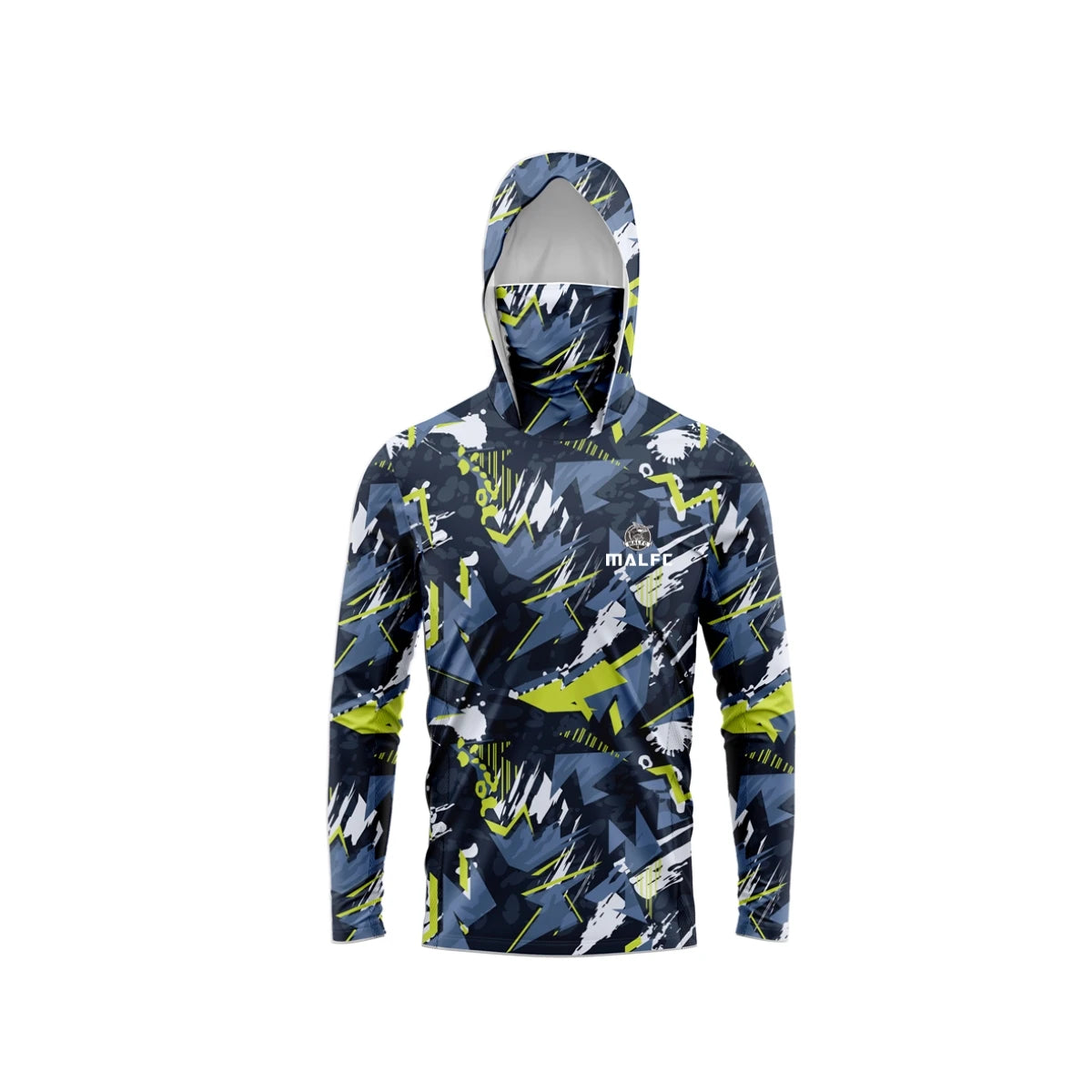 MALFC Men Hood Fishing Shirt long sleeve fishing t shirt uv protection Fishing Apparel