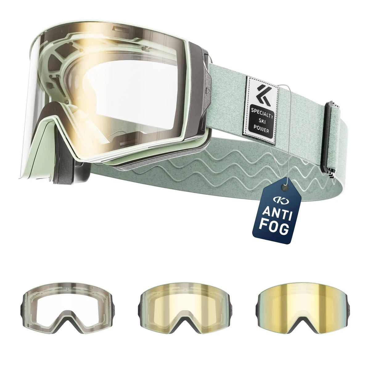 Kapvoe Photochromic Ski Goggle Snowboard Anti-Fog Mask for Men Women Eyewear Kit UV400 Protection Snow Glasses Snowmobile Winter
