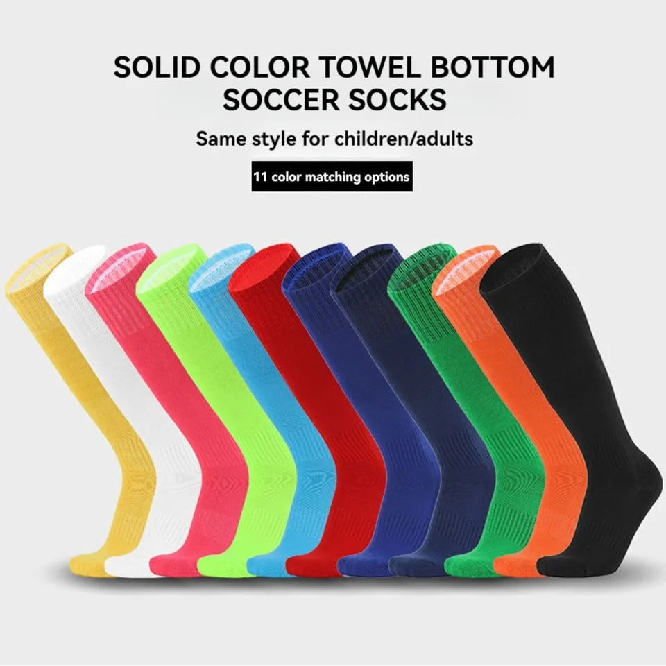 Loogdeel Football Soccer Socks Breathable Sports Rugby Stockings Over Knee High Volleyball Baseball Kids Adults Long Socks