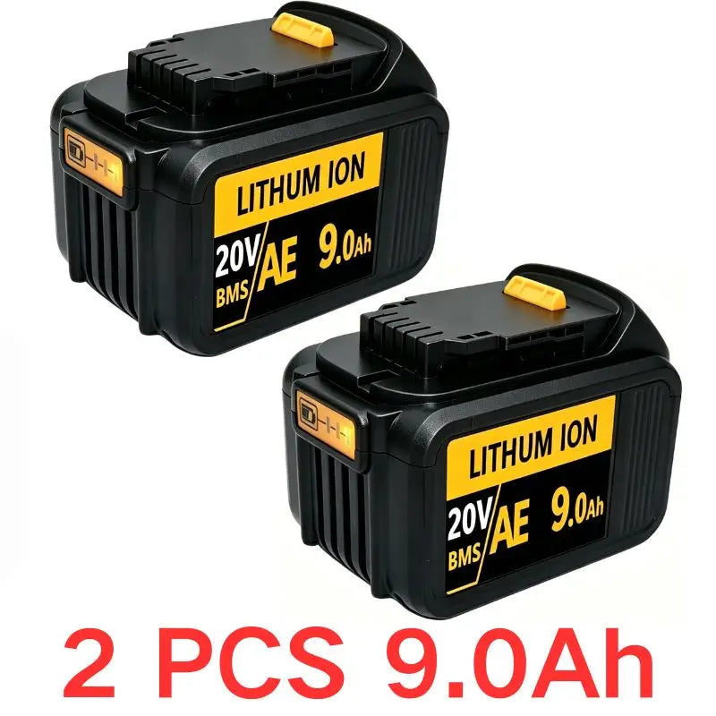 20V For DeWalt 12Ah/9Ah/8Ah/6Ah/3Ah Li-lon Battery Replacement DCB\DCD\DCF\DCG series Power Tools+charger+electric drill