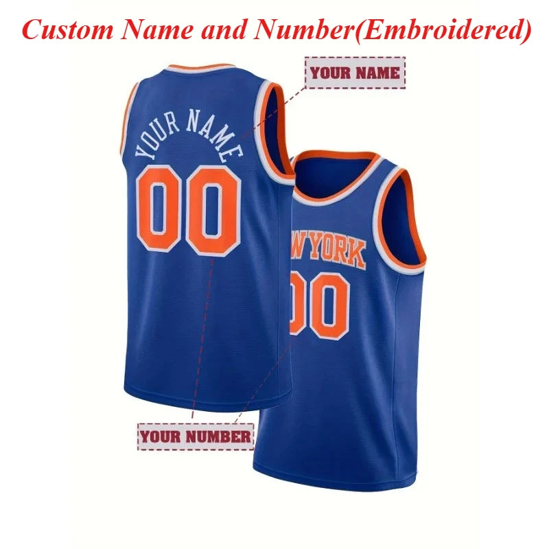 Custom Men's Basketball Jersey - Personalized Name & Number, Breathable Sleeveless Athletic Uniform for Training & Competition