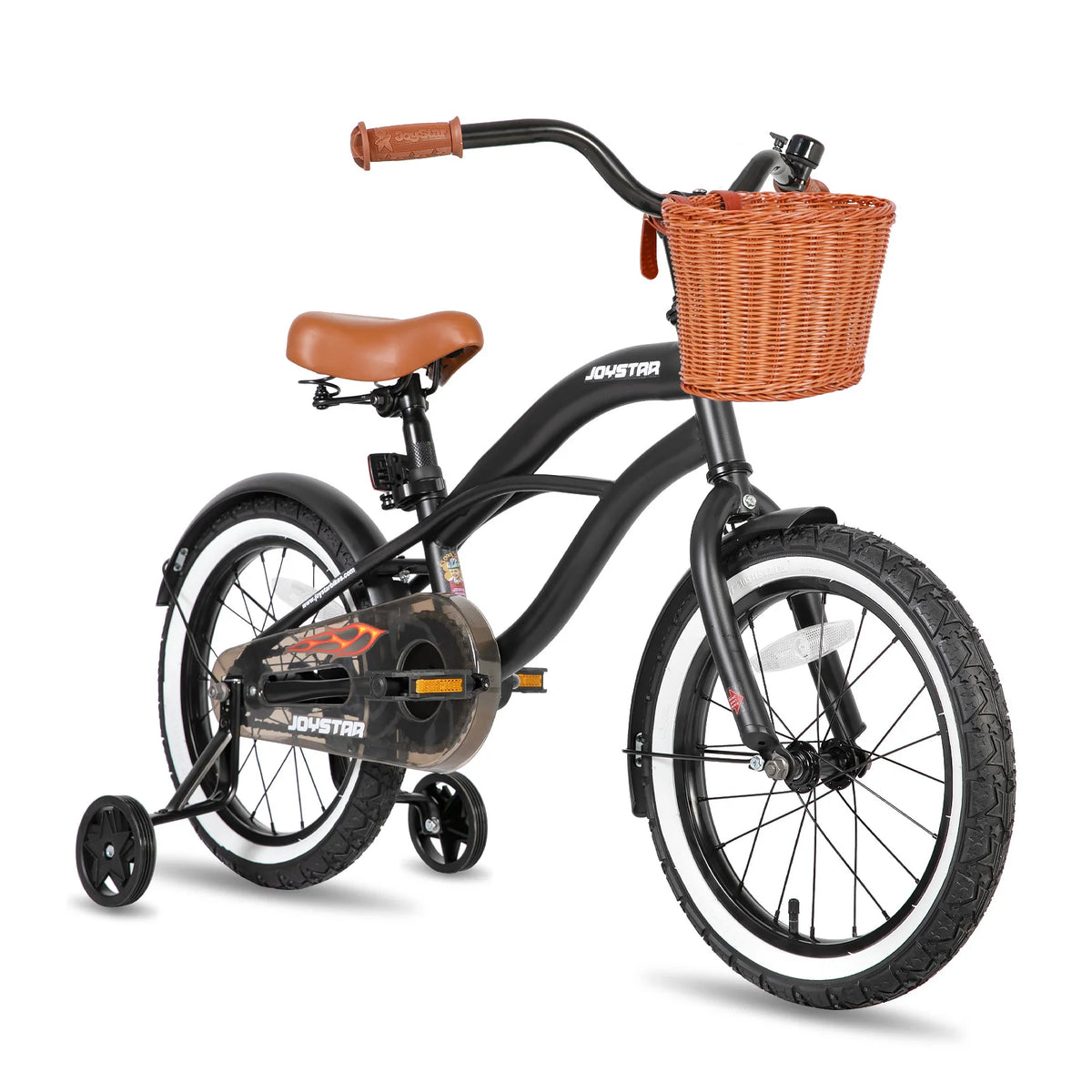 JoyStar Kids Cruiser Bike 12' 14' 16' Training Wheels Coaster Brake Adjustable Seat Fenders for Girls & Boys 2-7 Years