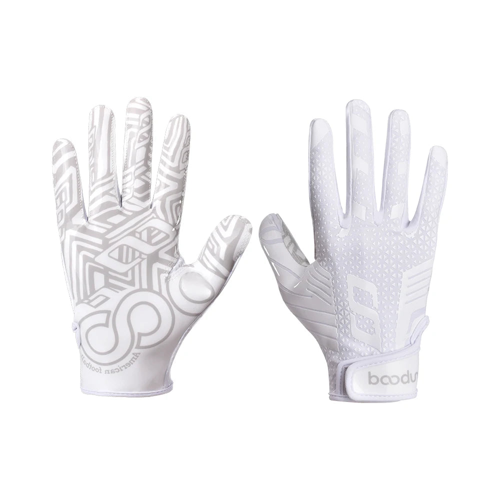 Outdoor Sports American Rugby Gloves Hand Protection, Magic Tape Adhesive Buckle Competition Training Gloves Four Season S252256