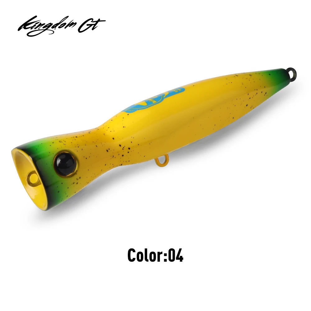 KINGDOM GT Fishing Lure Topwater Popper 60g 85g 160mm 185mm Saltwater Tuna Bluefish Artificial Sea Boat Fishing Hard Bait