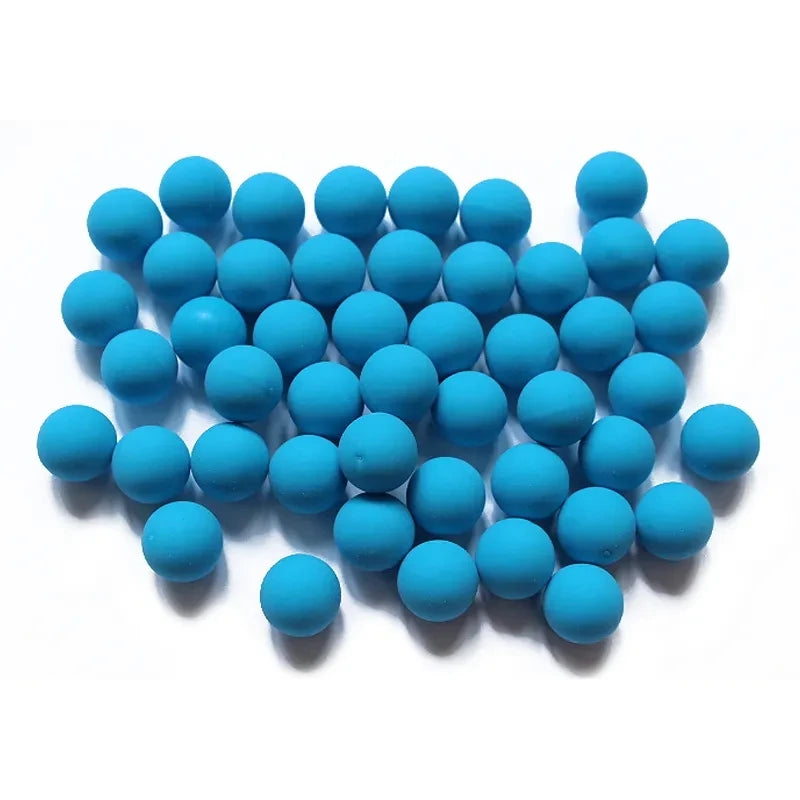 Paintball 200pcs Bullet 0.68 Caliber 17mm Reusable Nylon Elastic Ball Outdoor Shooting Bullet Ball T4E Black Yellow Orange