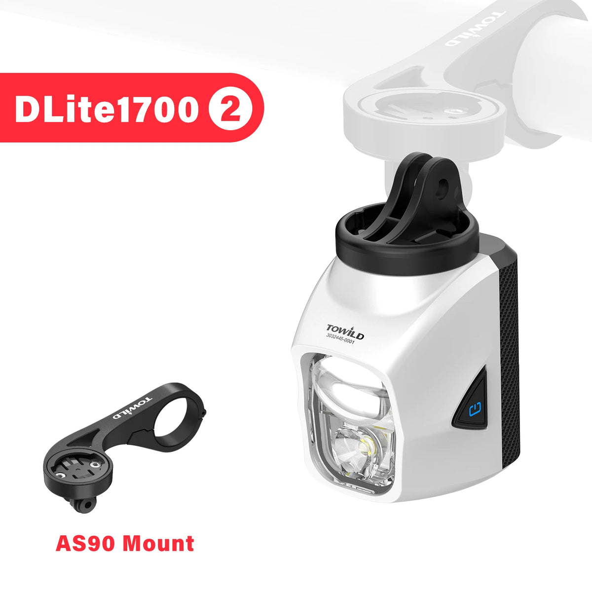 TOWILD DL1200S/DL1700 Bicycle Light With Cut-Off Line Beam1900LM Rechargeable Bike Front Light Power Bank Mtb Cycling Headlights
