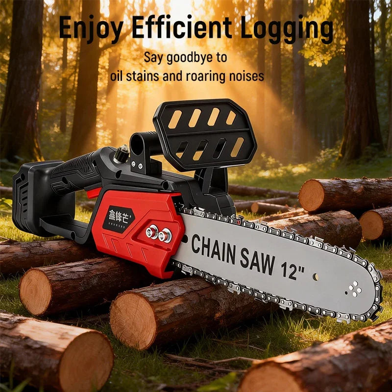 16 Inch 12 inch Powerful Electric Chainsaw for Wood Cutting Safety Lock Cordless Electric Chainsaw Tree Cutting Saw Logging Saw