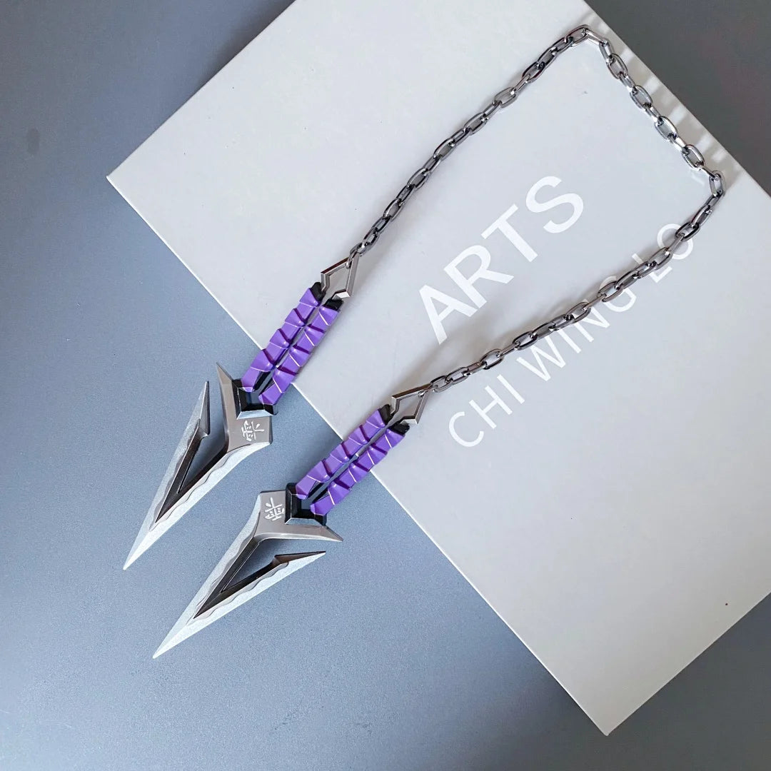 6/8.6inch Valorant Ninja Star Metal Small Sword Anime Cosplay Prop Ninja Kunai Japanese Safe Unsharpened Display Collection Gift