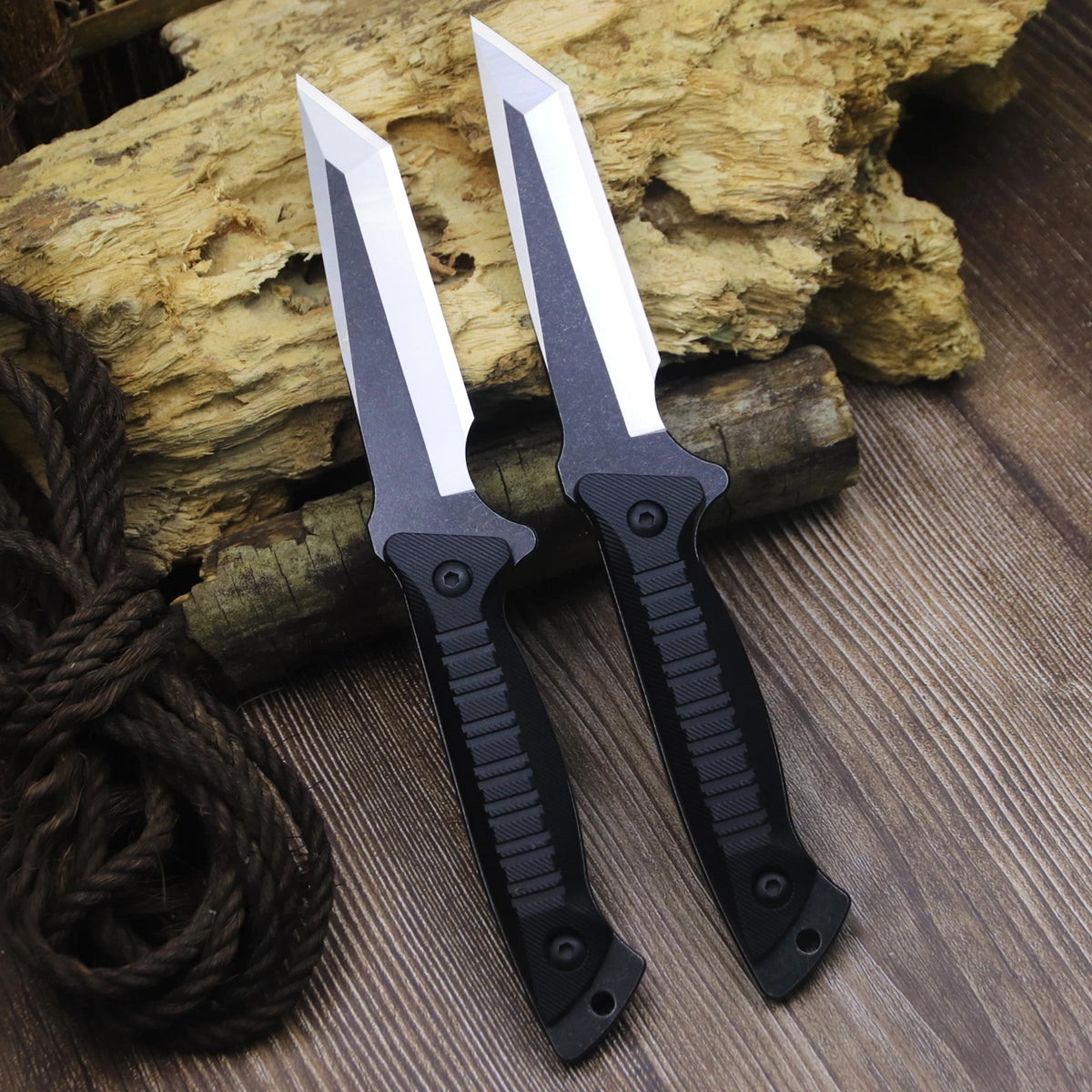 WPKOPYA (USA) 440c full Tang knife, hunting straight knife +K sheath, outdoor tool knife, camping survival knife