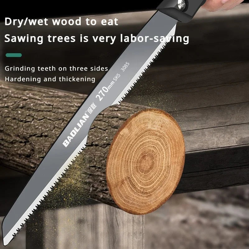 Ergonomic Folding Hand Saw with No-Slip Handle for Outdoor Wood Branch Cutting Tree Trimming Camping Backpacking Hiking Hand Too