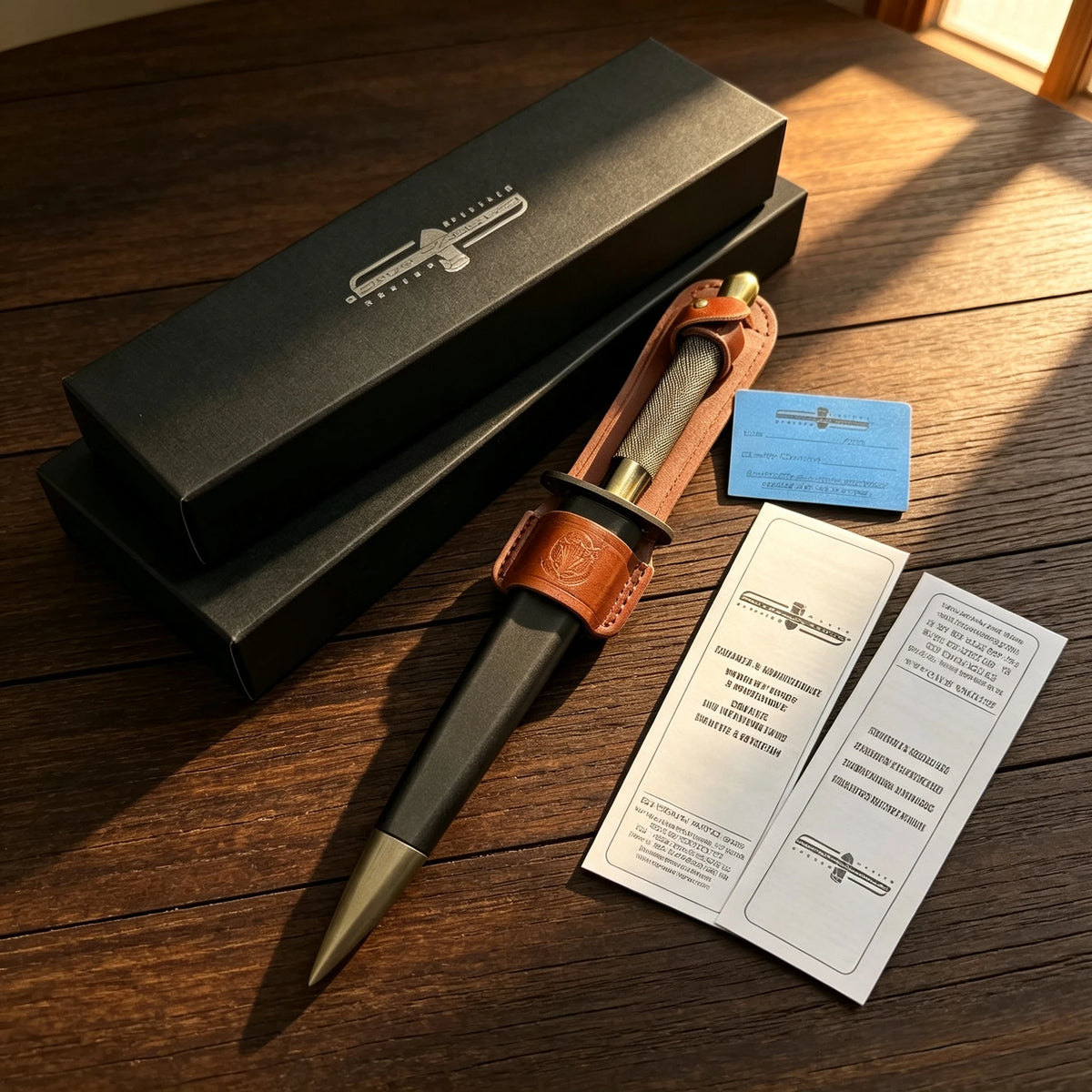 Herring - Commemorative Compact Mini Straight Knife, made of N690 steel, with brass handle, handcrafted as a collectible knife