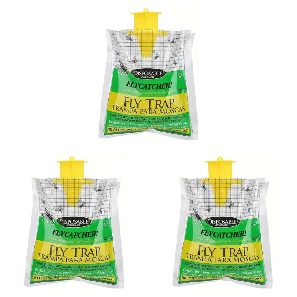 1-30Pcs Hanging Fly Trap Disposable Fly Catcher Bag Mosquito Trap Catcher Fly Wasp Insect Bug Killer Flies Trap for Outdoor