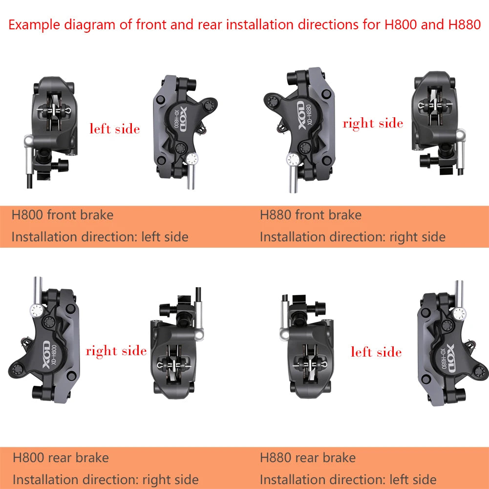XOD XD-H800 / XD-H880 Hydraulic Disc Brakes for Electric Scooters & E-Bikes ,  – Compatible  KuKirin G2 G2MAX G3PRO G4 G5