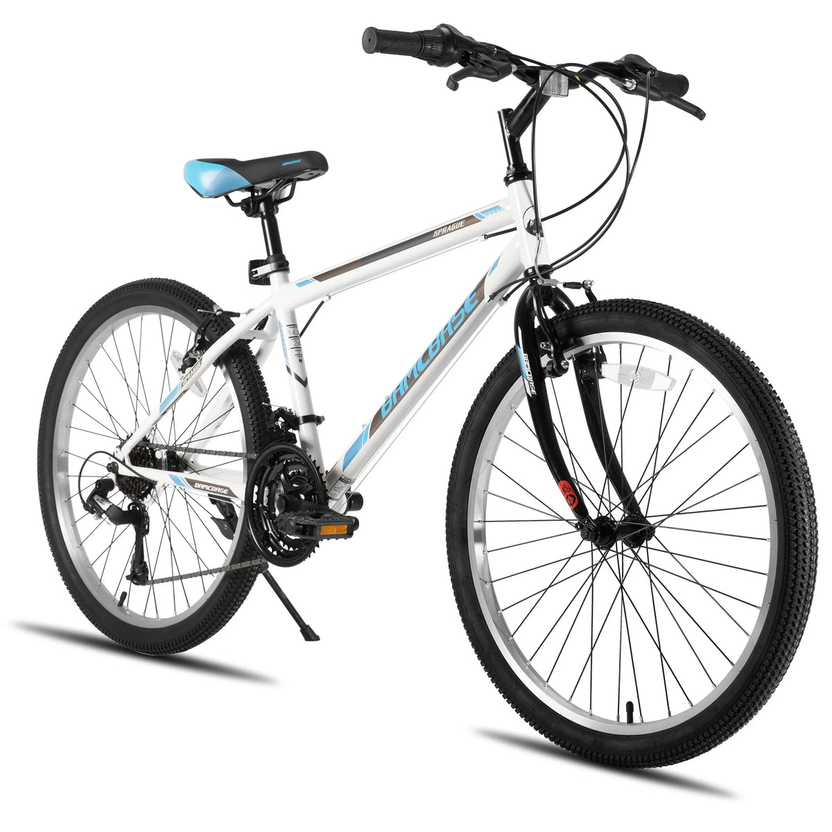 Hiland 24 26 inch Mountain Bike for Men Women, 21 Speeds High-Carbon Steel Frame, Sport Cycling MTB Bicycle for Adult
