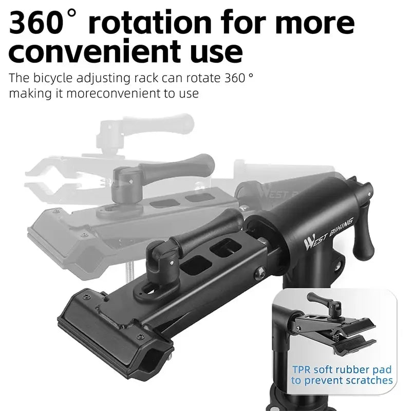 WEST BIKING Foldable Bicycle Repair Stand Aluminum Alloy Bike Repair Maintanance Frame Adjustable Bike Storage Parking Rack