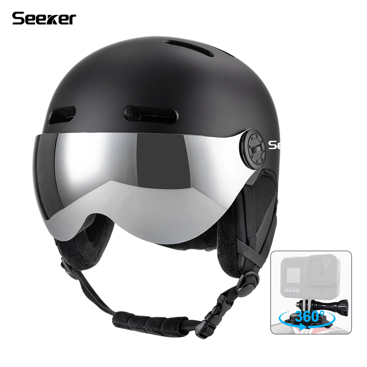 SEEKER upgraded ski helmet men and women super light snowboard skateboard motorcycle snowmobile sun protection goggles ski helme