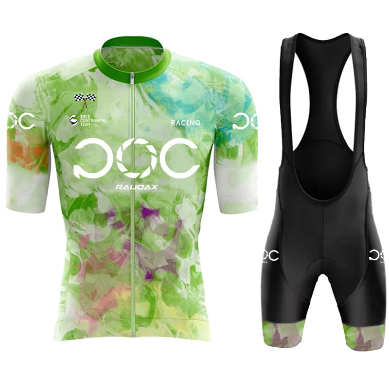 2025 RAUDAX New Men's Cycling Set Road Bicycle Breathable Cycling Suit Bib Shorts Cycling Set Summer Cycling Team Training Suit