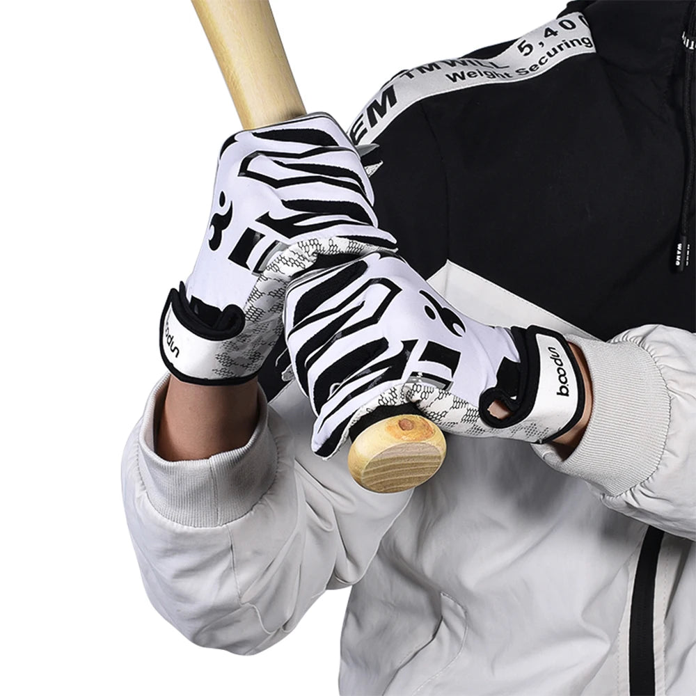 Football Gloves with Padding: Receiving Gloves with Adhesive Padding for Indoor Football, Rugby, and Baseball Hitting Glove 1071