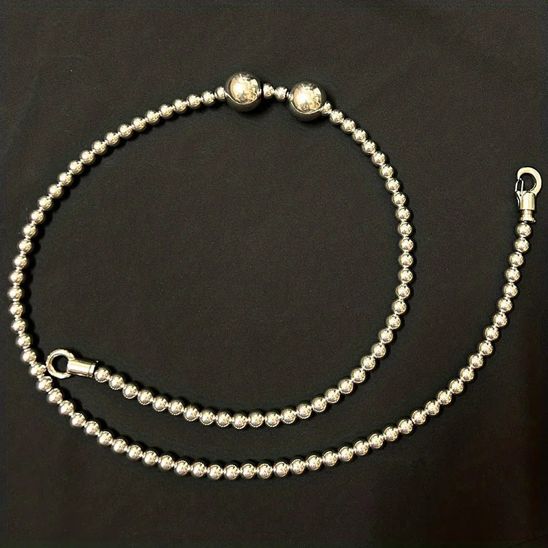 EDC Big Steel Ball Self defense Bracelet Necklace Stainless Steel Whip Titanium Steel Car Personal Safety Self defense