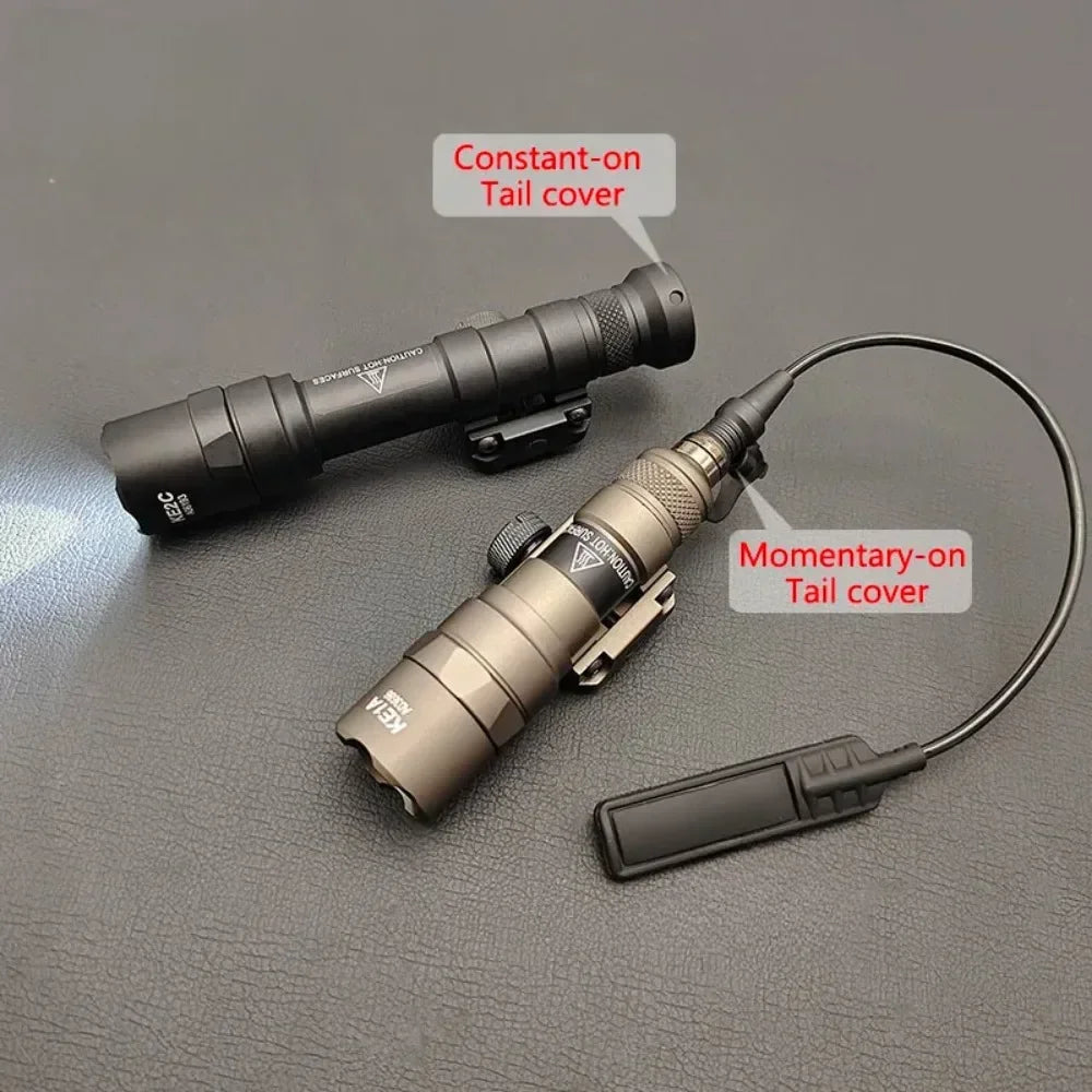 M300B M600B Upgrade Tactical LED Flashlight Gun Light Scout Strobe Fit 20mm Rail with Switch for Outdoor Hunting