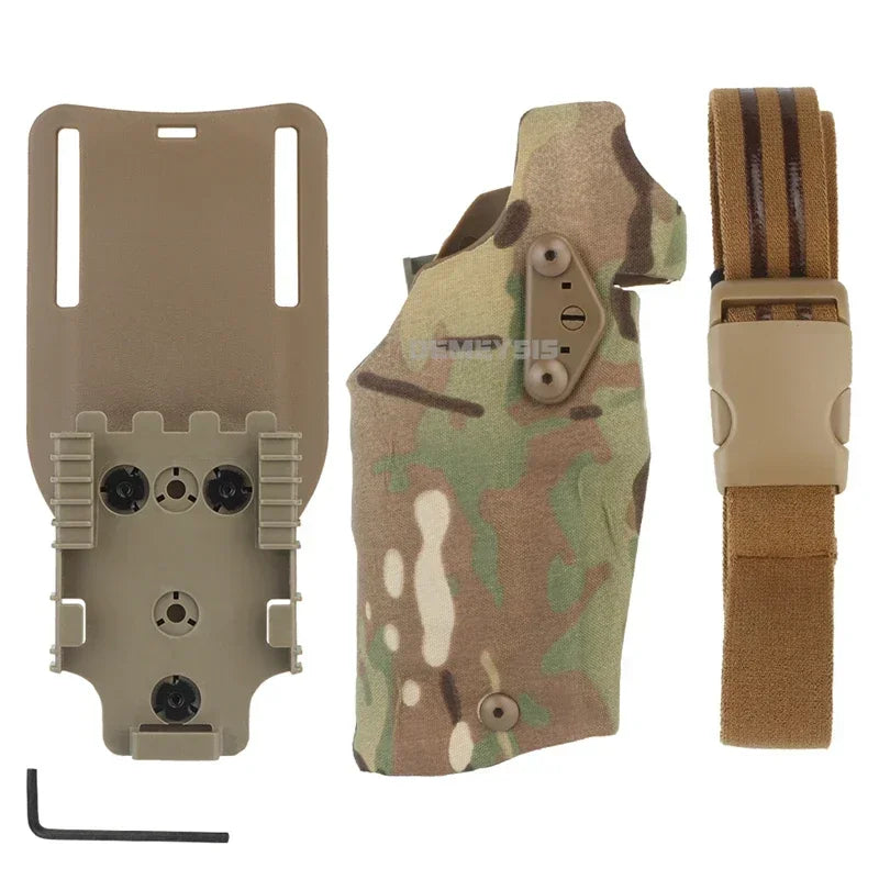 Tactical Holster for G17 Gen4 G19 with X300 X300U Flashlight Quick Locking System Shooting Hunting Pistol Gun Holsters