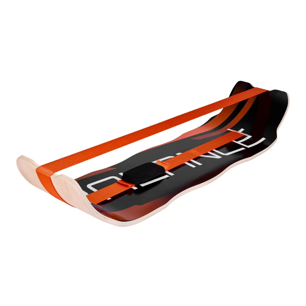 Ye Balance Board - Wobble Board Trainer for Adults, Premium Wooden Curved Balance Training Equipment, Compact & Lightweight for Core Workouts, Standing Desk Exercise, Home Gym, Yoga & More, Orange