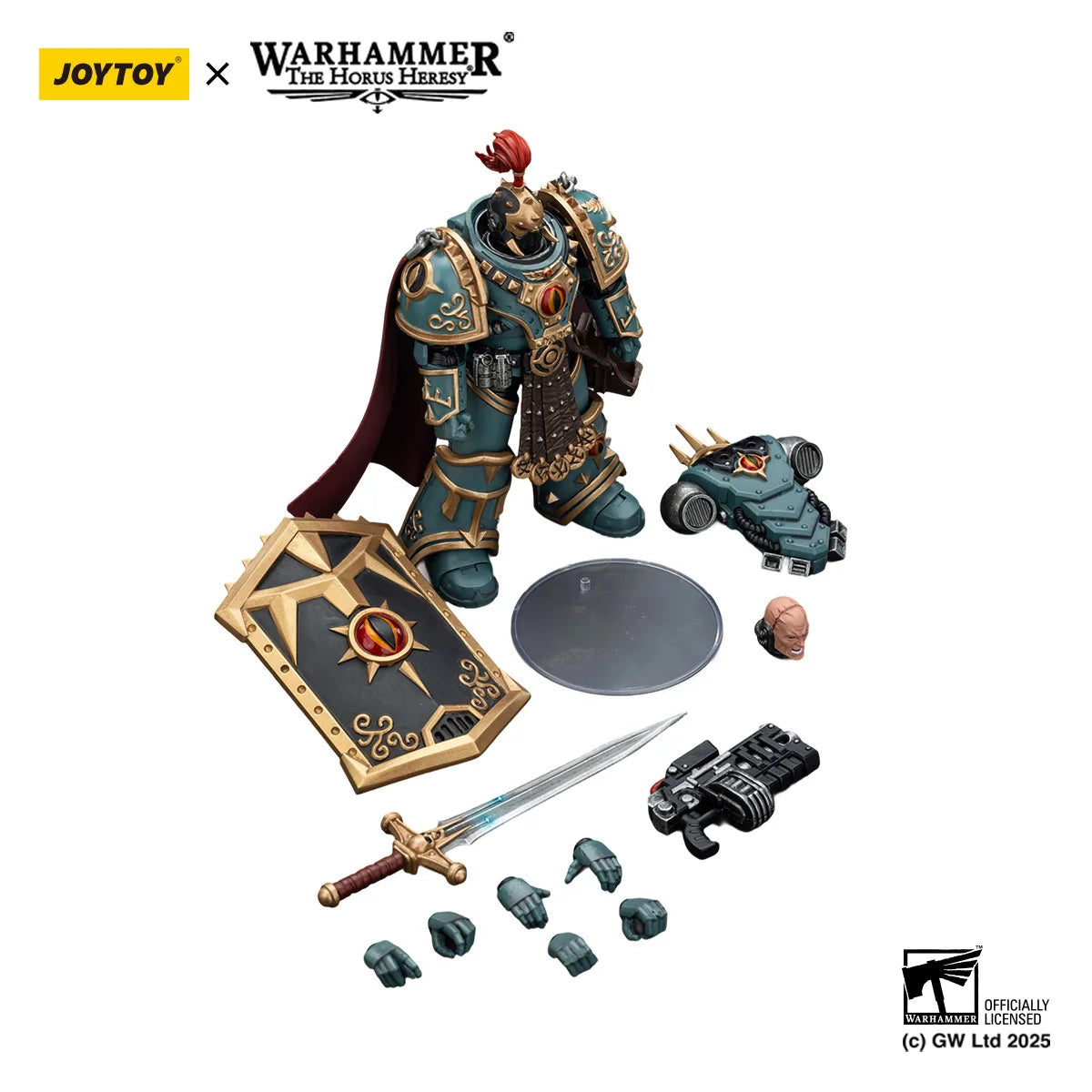 JOYTOY Warhammer 40K Action Figure 1/18 Sons of Horus Little Horus Aximand,Captain of the 5th Company figures Toys