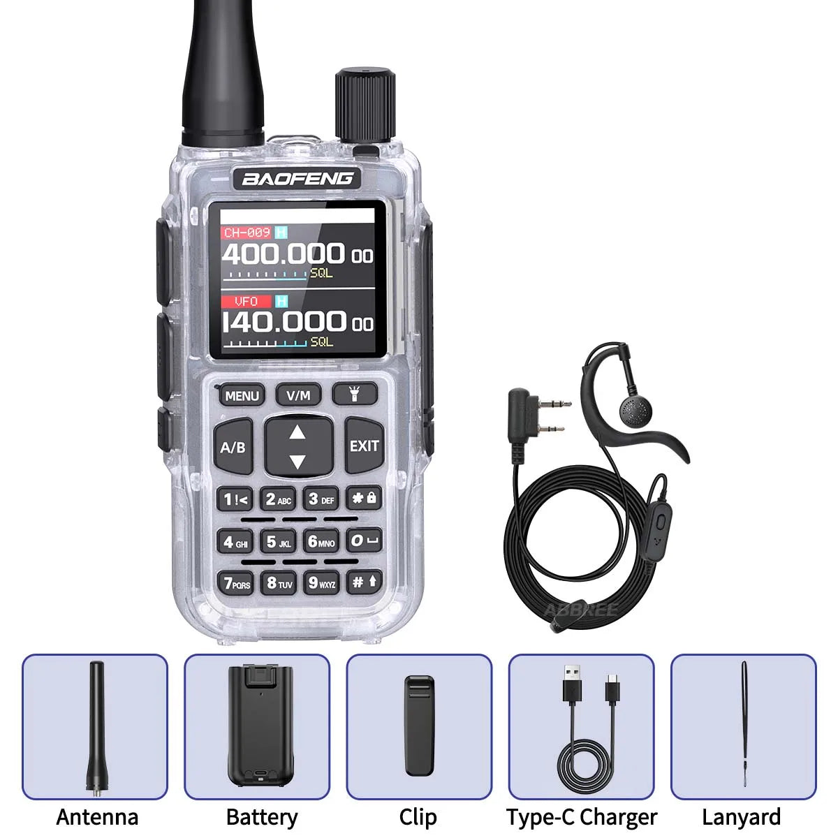 BAOFENG MINI 5 Walkie Talkie 2200mAh Battery APP Bluetooth Programming Long Range Dual PTT Newly Upgraded UV-5R MINI Ham Radio
