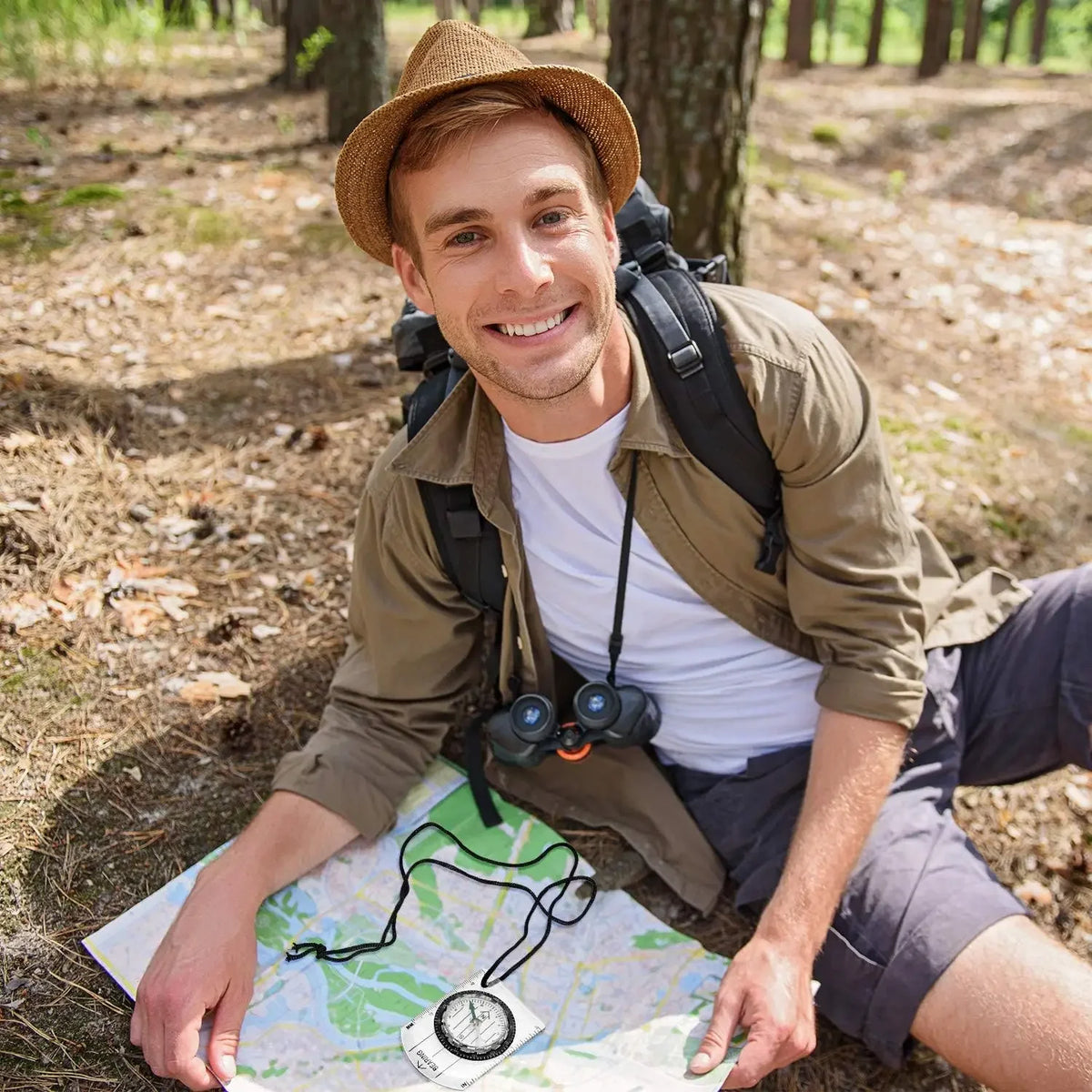 Multifunctional High Precision Transparent Portable Mini Compass Scale with Map Professional Survival Compass Gadget Tools