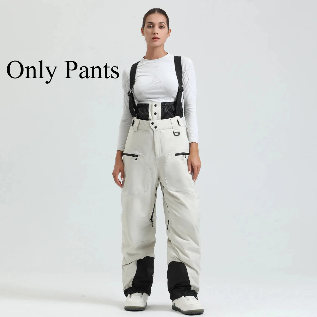 New Ski Pant Solid Snow  Women Windproof Waterproof Snow Pants Warm Breathable Thickened Winter Outdoor Snowboarding Trousers