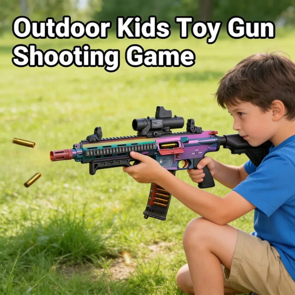 M4A1/M416 Electric Continuous Firing Shell Throwing Soft Bullet Toy Gun Assault Rifle Outdoor Shooting Games