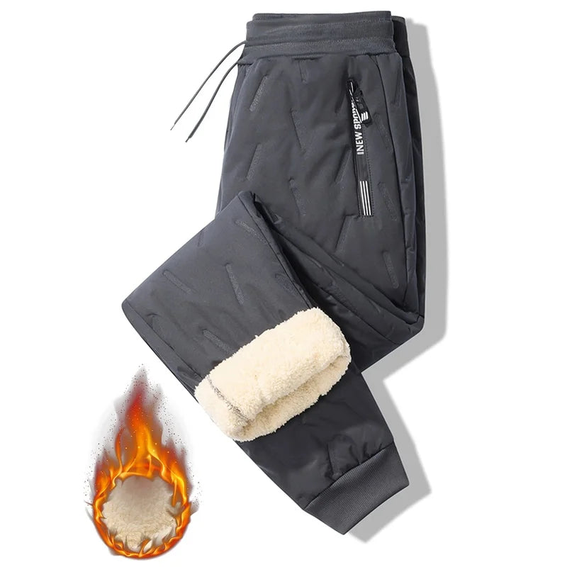 Winter Men's Warm Sports Pants Hiking Pants Men's Sportswear Long Pants Fleece Lining Essential Clothing For Cold Protection