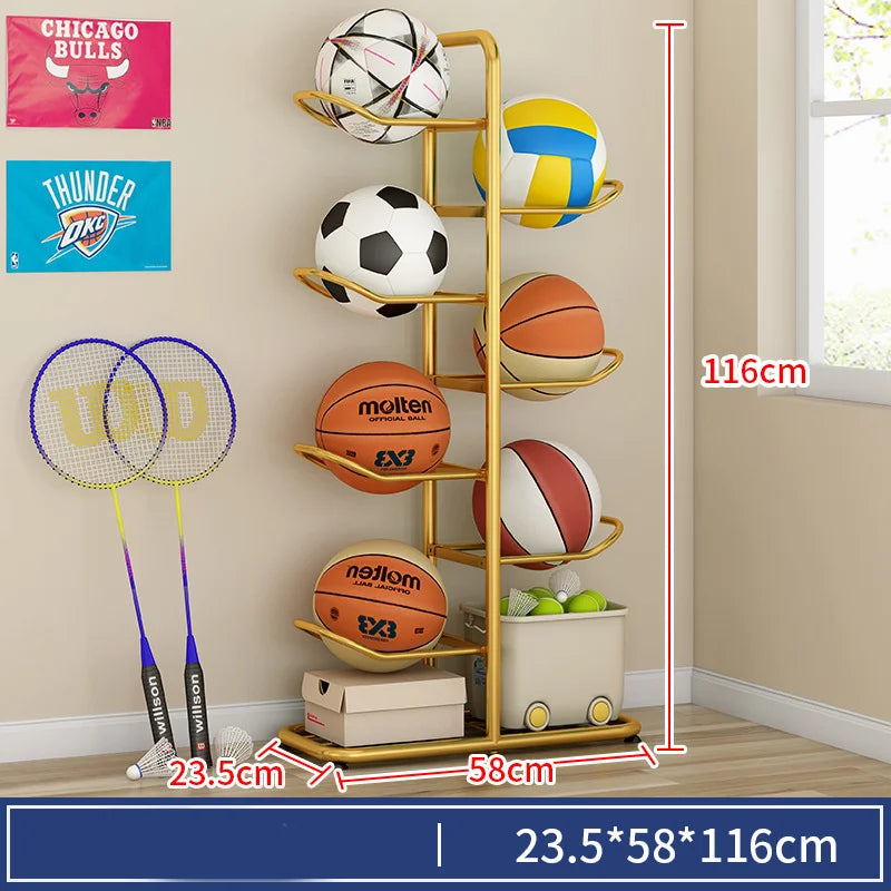 Indoor Children Basketball Storage Rack Put Ball Football Storage Basket Placed Rack Kindergarten Volleyball Stand Holder Space