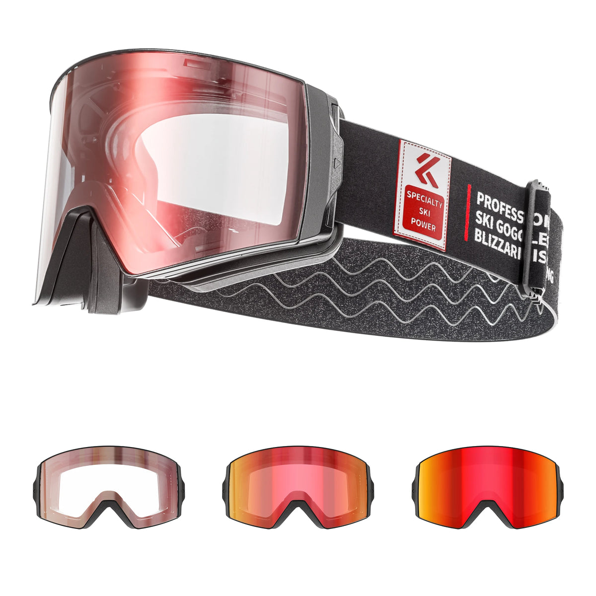 Kapvoe Photochromic Ski Goggle Snowboard Anti-Fog Mask for Men Women Eyewear Kit UV400 Protection Snow Glasses Snowmobile Winter