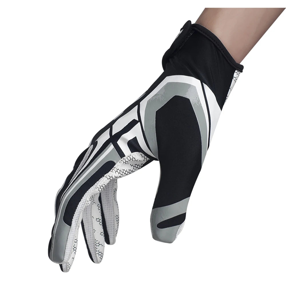 Football Gloves with Padding: Receiving Gloves with Adhesive Padding for Indoor Football, Rugby, and Baseball Hitting Glove 1071