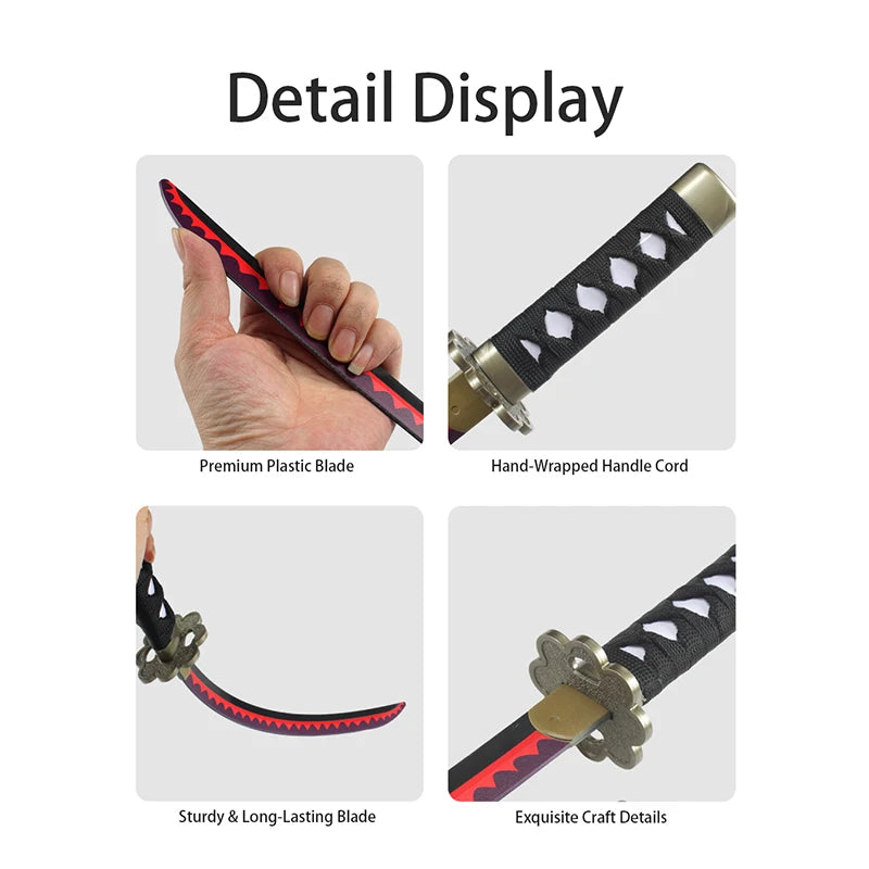 40Cm Anime Katanas Plastic Sword Real Size Japanese Samurai Sabre Original Blade Cosplay Props Toy Gift