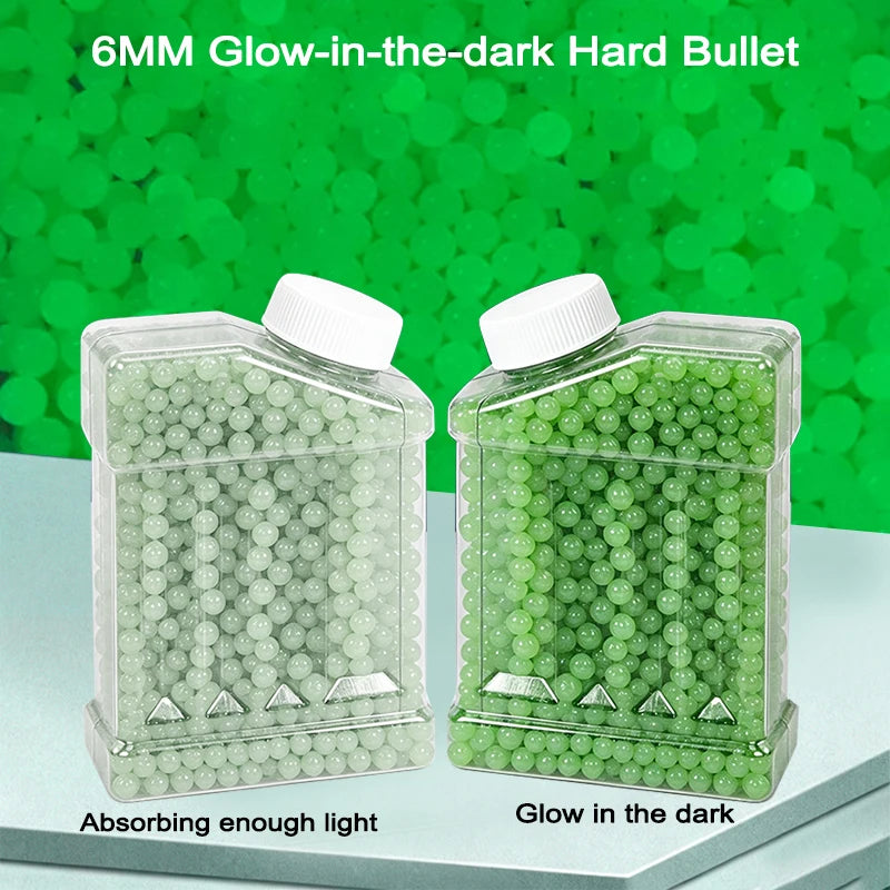 2O--Fluorescent 6mm Airsoft BBs Bullets 0.12g BB Strikeball Rifle Gun Plastic BB Balls Glow in the Dark BB Pellets