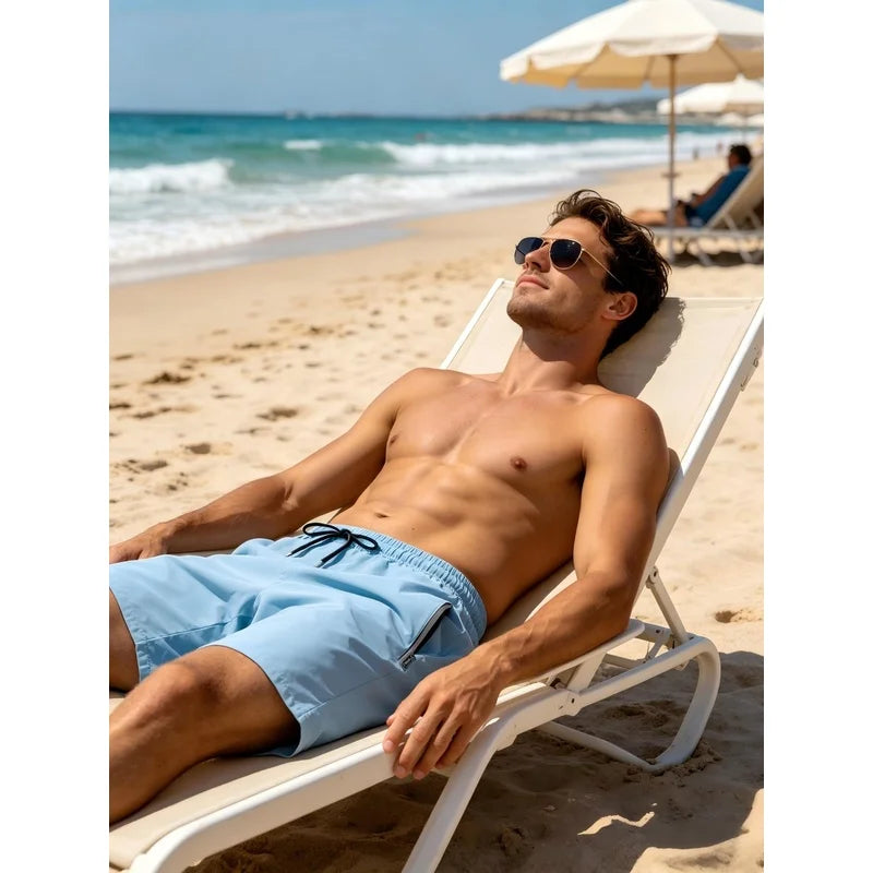 Water Effect Men's Ice Silk Shorts Men's Combat Shorts Summer Sports Underwear Thin Breathable Beach Shorts Sports Pants for Men