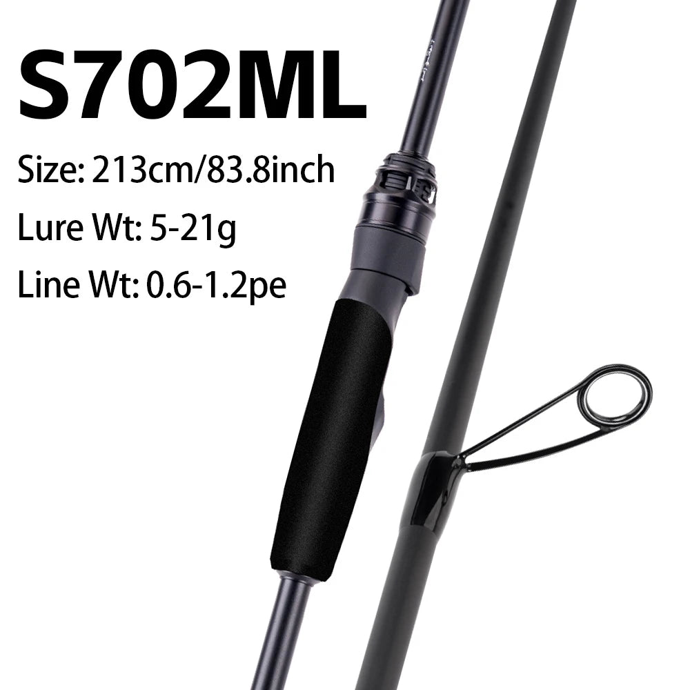 FISHINGFANS KUAISHA T1100+M40X Carbon Blank 8KG DRAG Light LS Guide 7-30g Lure Wt Fast Action Spinning Casting Fishing Rod